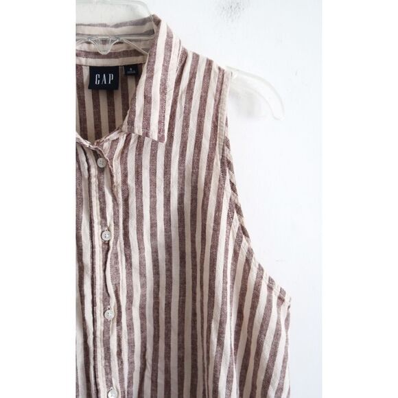 Gap Striped Sleeveless Shirt - Size Small - Picture 3 of 8